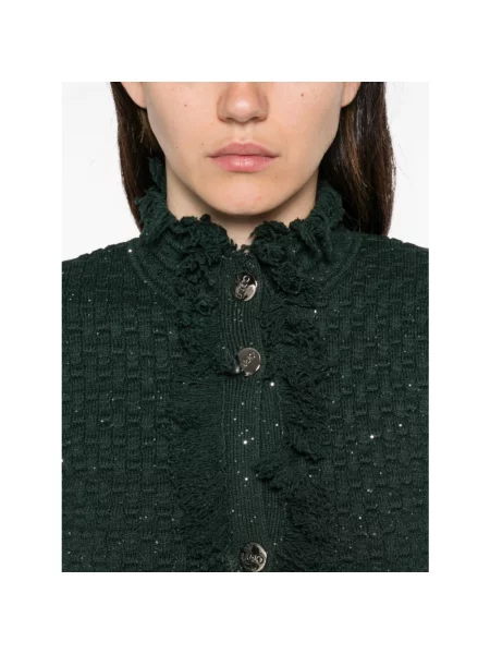 Dzianinowy sweter Liu Jo zielony