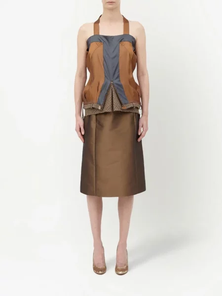 Τοπ Maison Margiela houndstooth καφέ