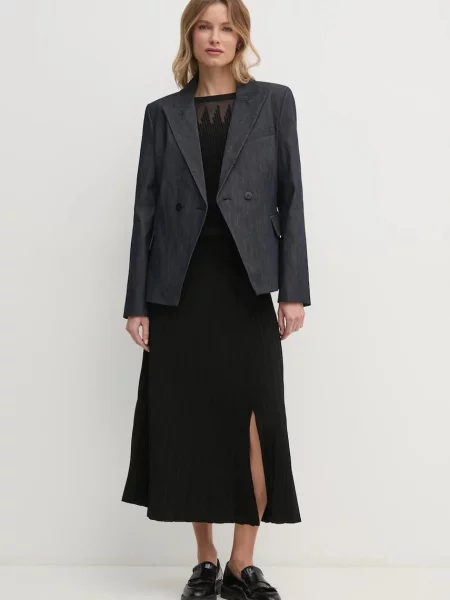 Піджак Dkny двобортний меланж синій