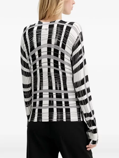 Pulover Desigual cu dungi alb