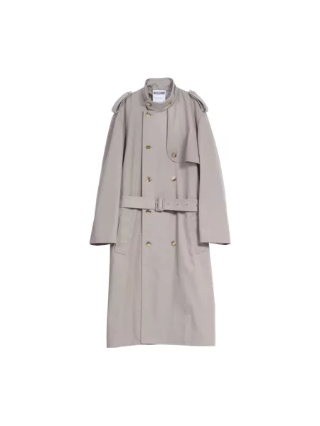 Wodoodporny płaszcz Moschino beżowy