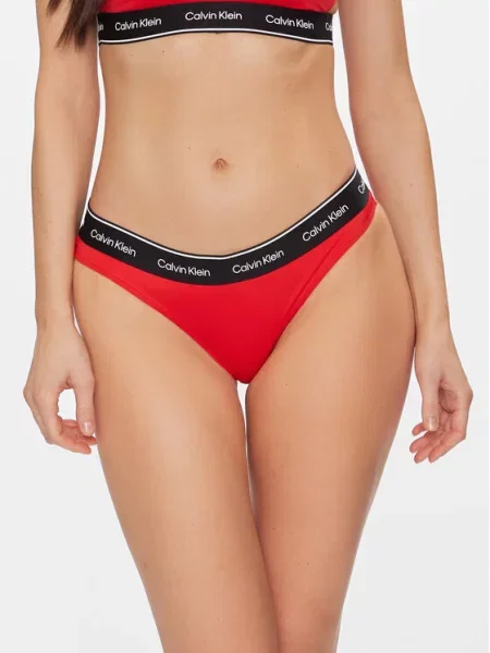 Calvin Klein Swimwear Dół od bikini czerwony