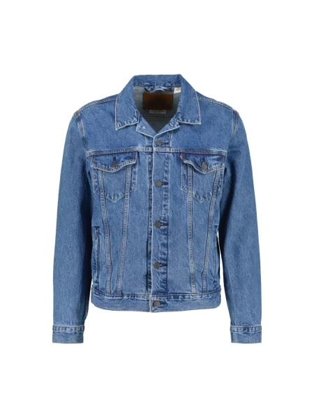 Levi's kurtka jeansowa Mężczyźni jednolity S niebieski