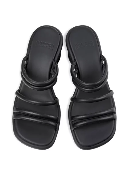 Sandale Camper cu pană cu bretele negru