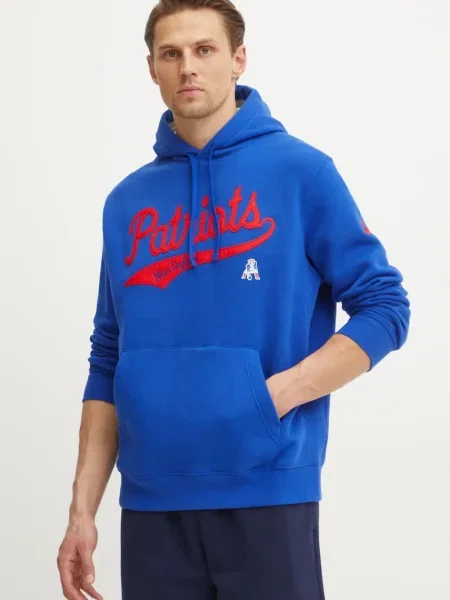 Суичър с качулка Nike с качулка с апликация синьо