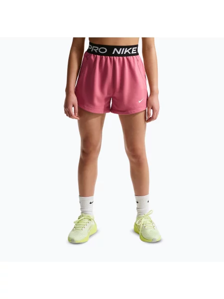 Nike Šortky Z Mikiny Pro starorůžová černá bílá