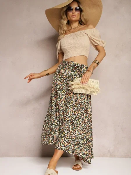 Fustă cloș cu și cordon Oheva din cu galben negru