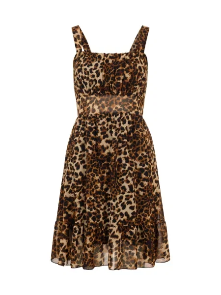 Rochie / ciocolatiu / brocart maro