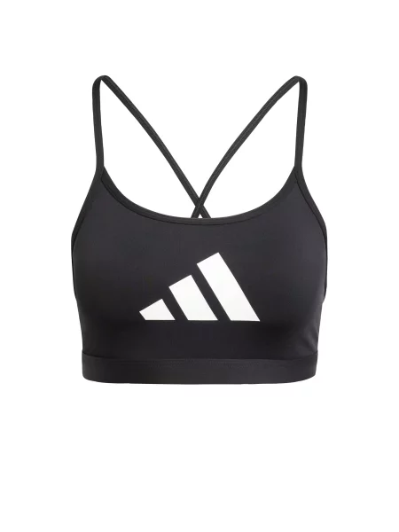 ADIDAS PERFORMANCE Sutien sport Aeroreact negru alb