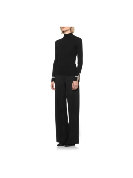 Sweter z golfem D.exterior wełniany do golfa czarny