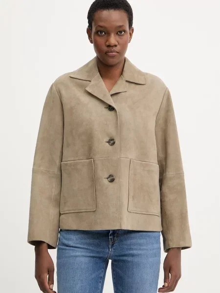 Weekend Max Mara kurtka zamszowa PALCHI zielona