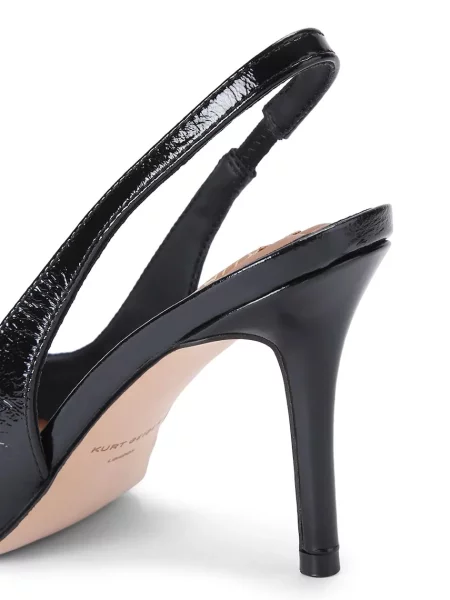Bőr tűsarkú félcipő Kurt Geiger London fekete
