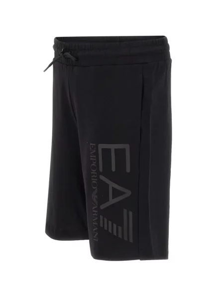 Σορτς Ea7 Emporio Armani με αυτόγραφο μαύρο