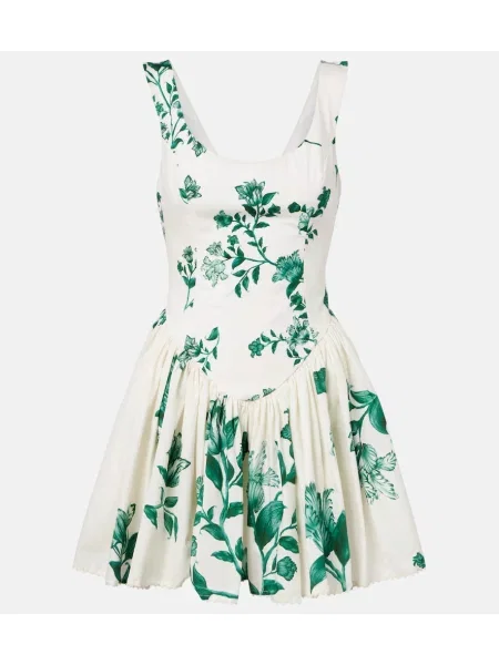 Rochie florală Agua By Agua Bendita cu model floral alb