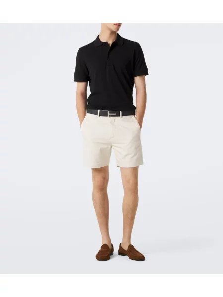 Tricou polo Tom Ford din jerseu albastru