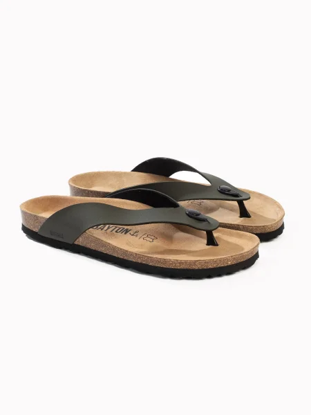 Bayton Flip-flops Lucca kaki negru