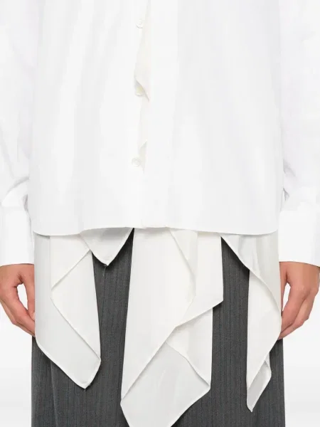 Cămașă Sacai cu volane alb