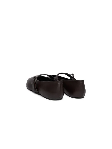 Weekend Max Mara bőr balerina cipő Wkagel barna