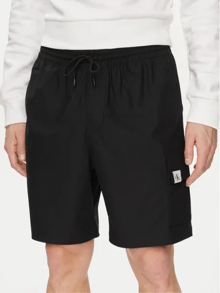 Calvin Klein Jeans Pantaloni scurți sport Tab negru
