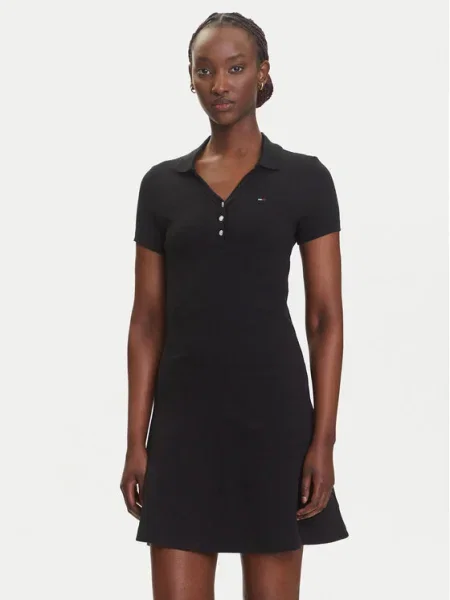 Tommy Jeans Rochie de zi Negru alb