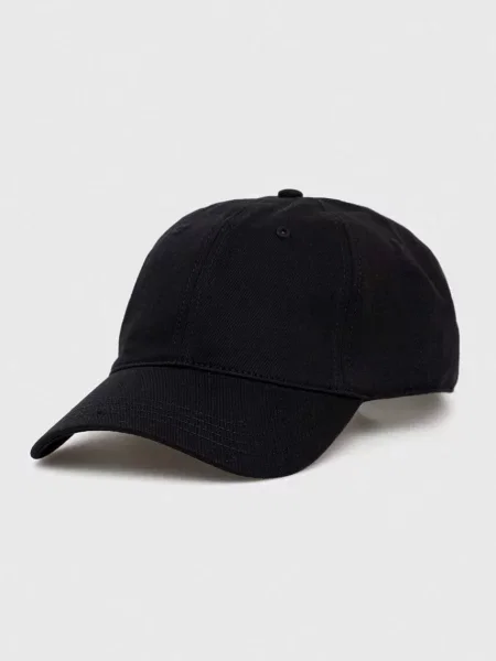Șapcă Lacoste din țesătură twill negru