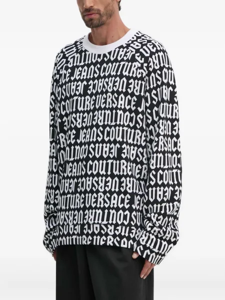 Hanorac Versace Jeans Couture cu imagine negru