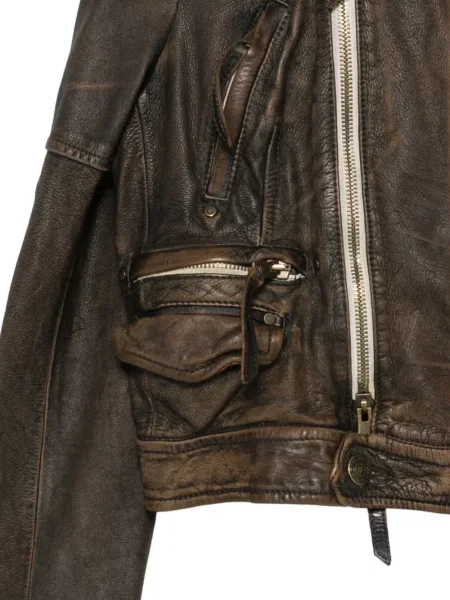 Geanta de piele Dsquared2 maro