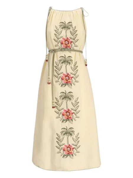 Sukienka midi Farm Rio w tropikalny nadruk do kolan garniturowa