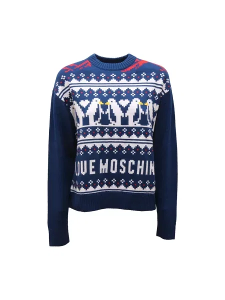 Sweter Moschino niebieski