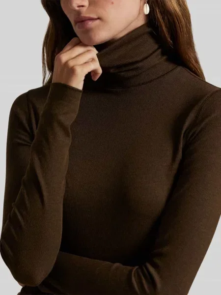 Polo Ralph Lauren Swetry Kobieta L Len Vesta Turtleneck brązowy