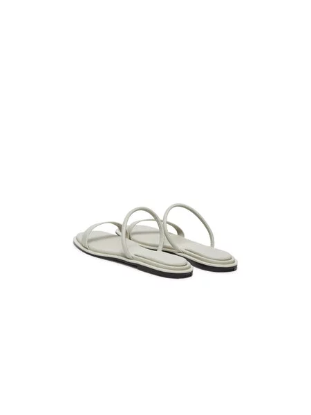 Calvin Klein Papucs Flat Sandal Squared Lth Világosszürke