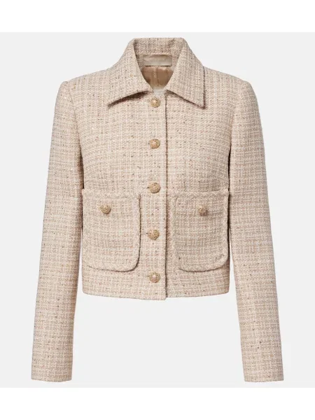 Geacă Elie Saab din tweed bej