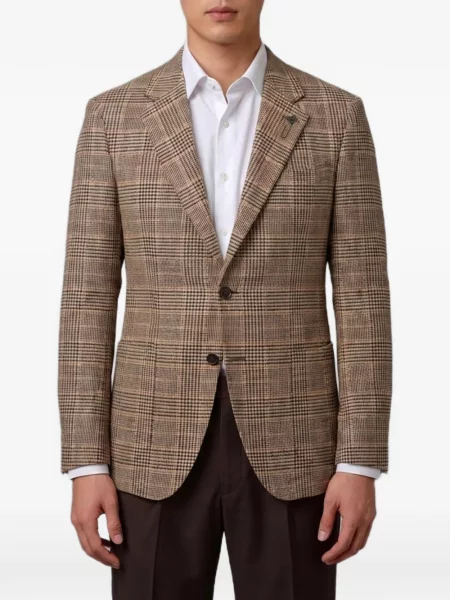 Sacou Lardini în carouri maro