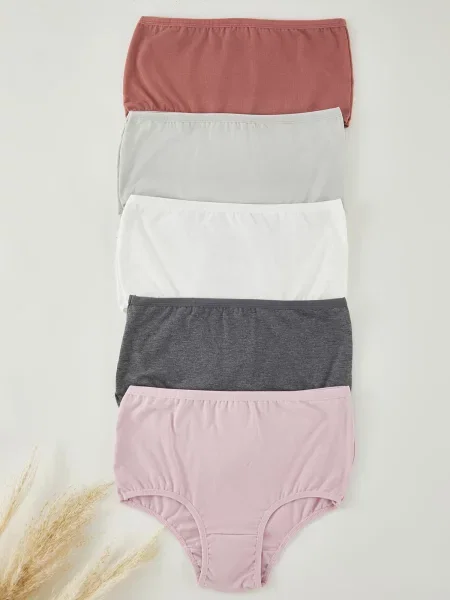 Trendyol Slip grej / gri închis / roz / roșu pastel alb