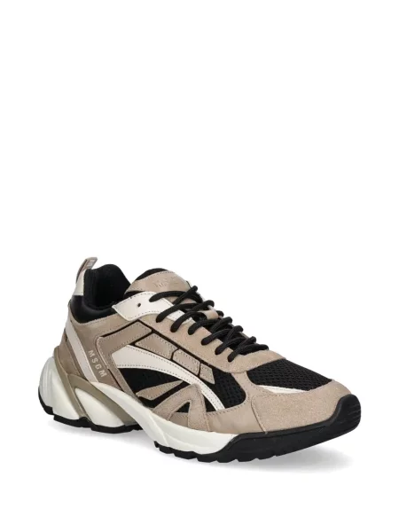 Sneakerși Msgm cu șireturi din dantelă gri