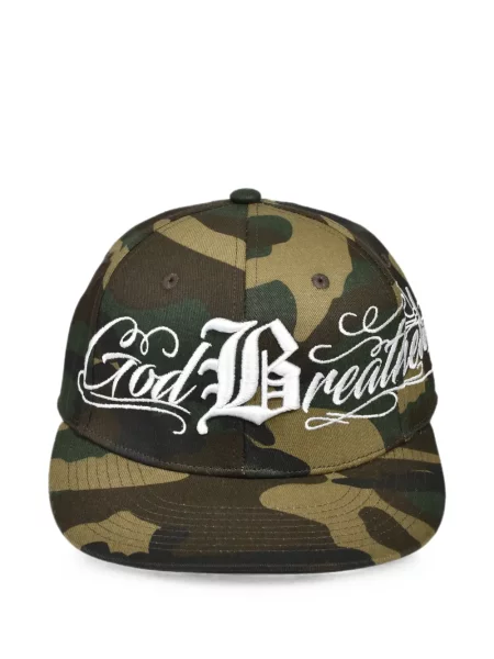 Șapcă Breath cu broderie cu model camuflaj verde