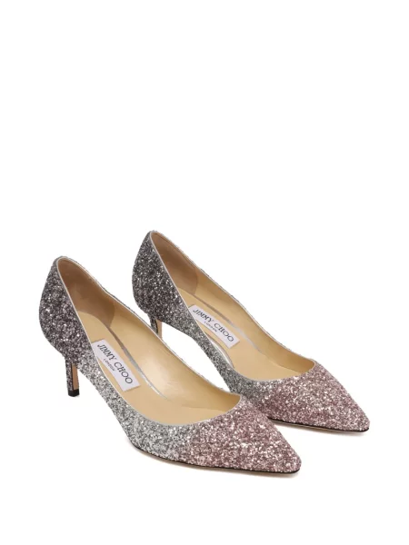 Pantofi cu toc Jimmy Choo de cristal gri