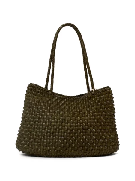 Geantă shopper Dragon Diffusion din piele verde