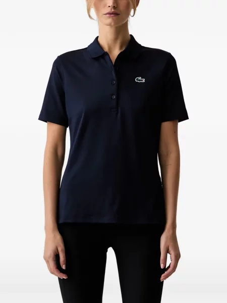 Tricou polo Lacoste cu autograf albastru