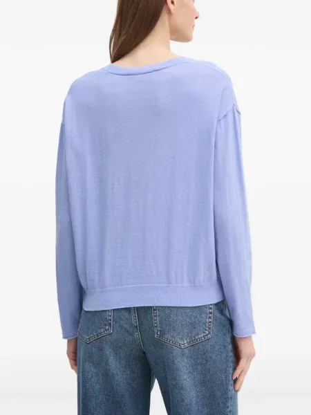 Top Mos Mosh cu decolteu în V albastru