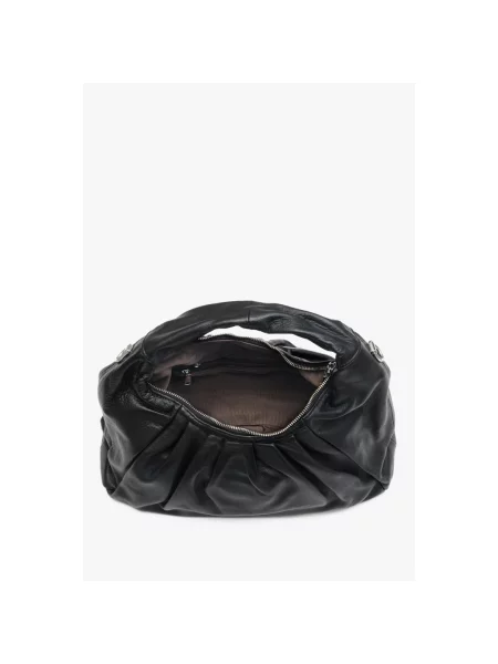 Кожаная сумка хобо Estro черная