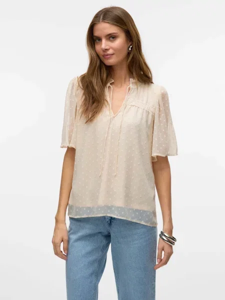 Блуза Vero Moda молочний поліестер/перероб.