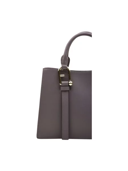 Torebka Furla skórzana szara