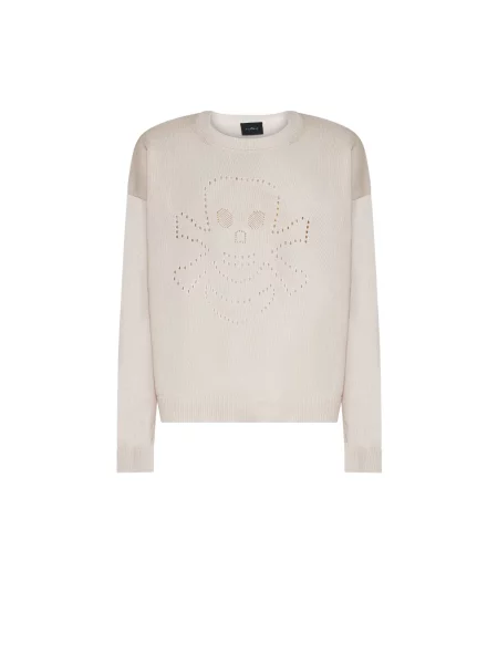 Dzianinowy sweter John Richmond beżowy