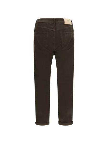 Pantaloni Pt Torino de catifea cord maro