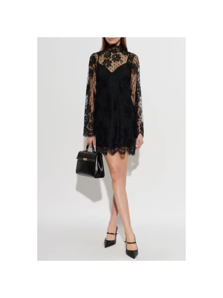 Sukienka Dolce And Gabbana koronkowa czarna