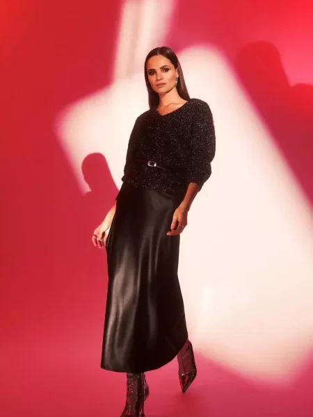 Spódnica midi Marisse czarna