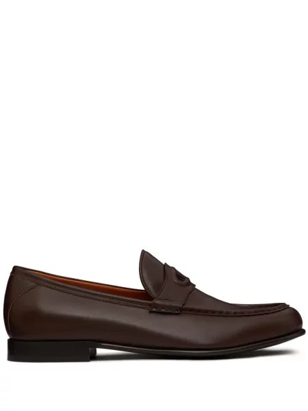 Pantofi loafer Valentino Garavani din piele maro