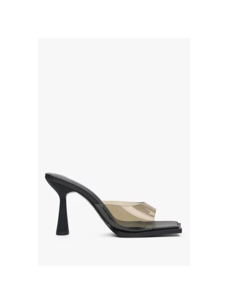 Прозрачные мюли Estro черные