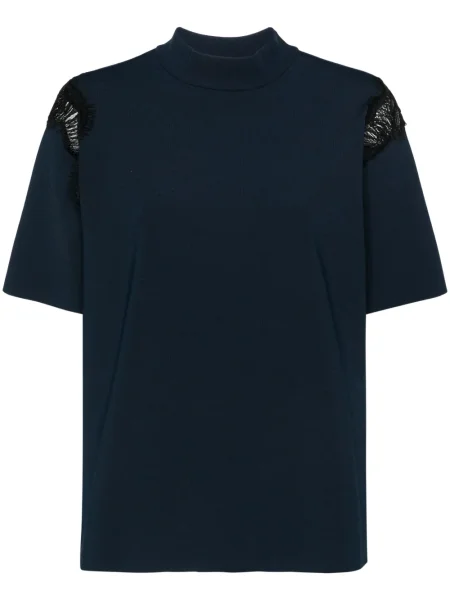 Tricou Stella Mccartney din dantelă albastru